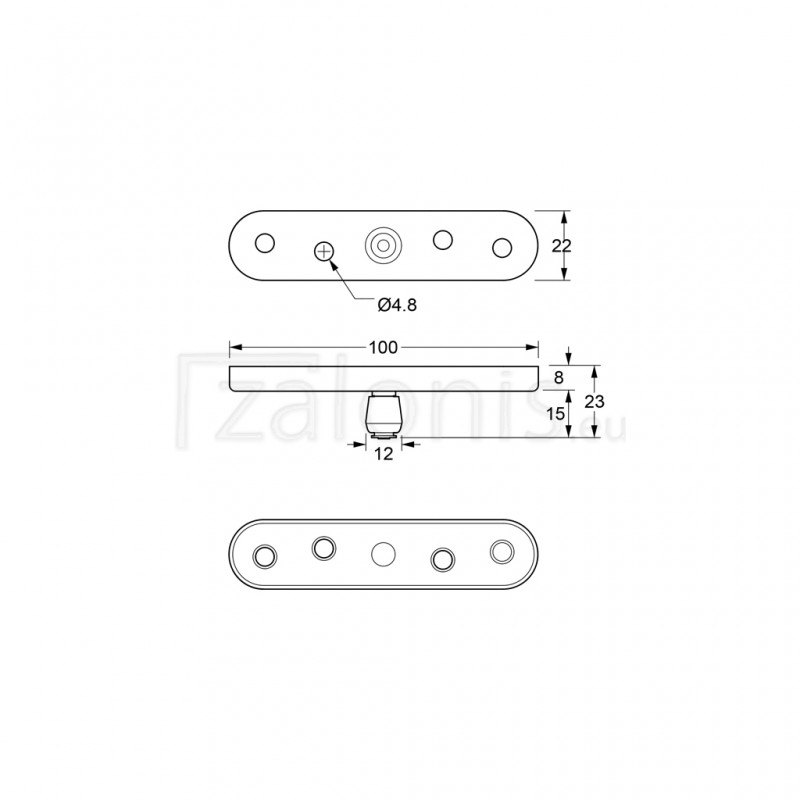 STRAIGHT RAIL BOTTOM FLANGE H32